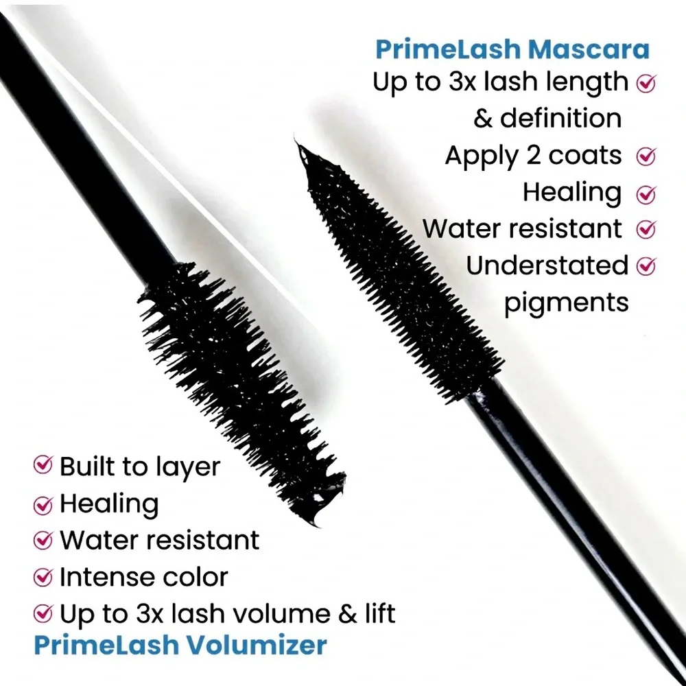 Primelash Lengthening & Volumizing Black Mascara for Thinning & Mature Lashes